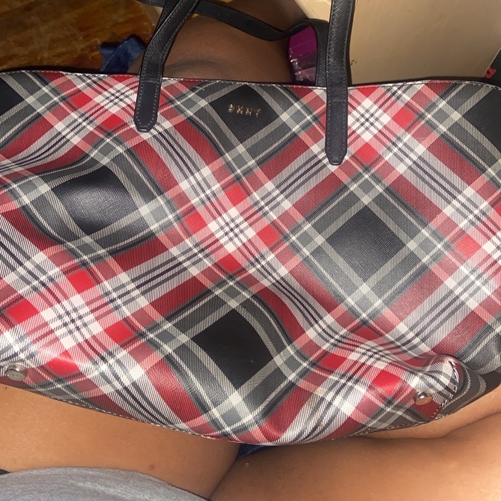DKNY plaid purse